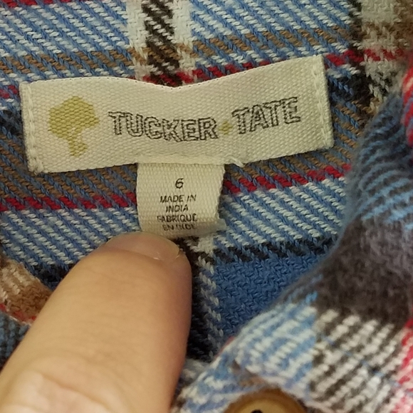 Tucker + Tate Flannel Button Down Polo Shirt 6 - Picture 4 of 5